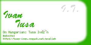 ivan tusa business card